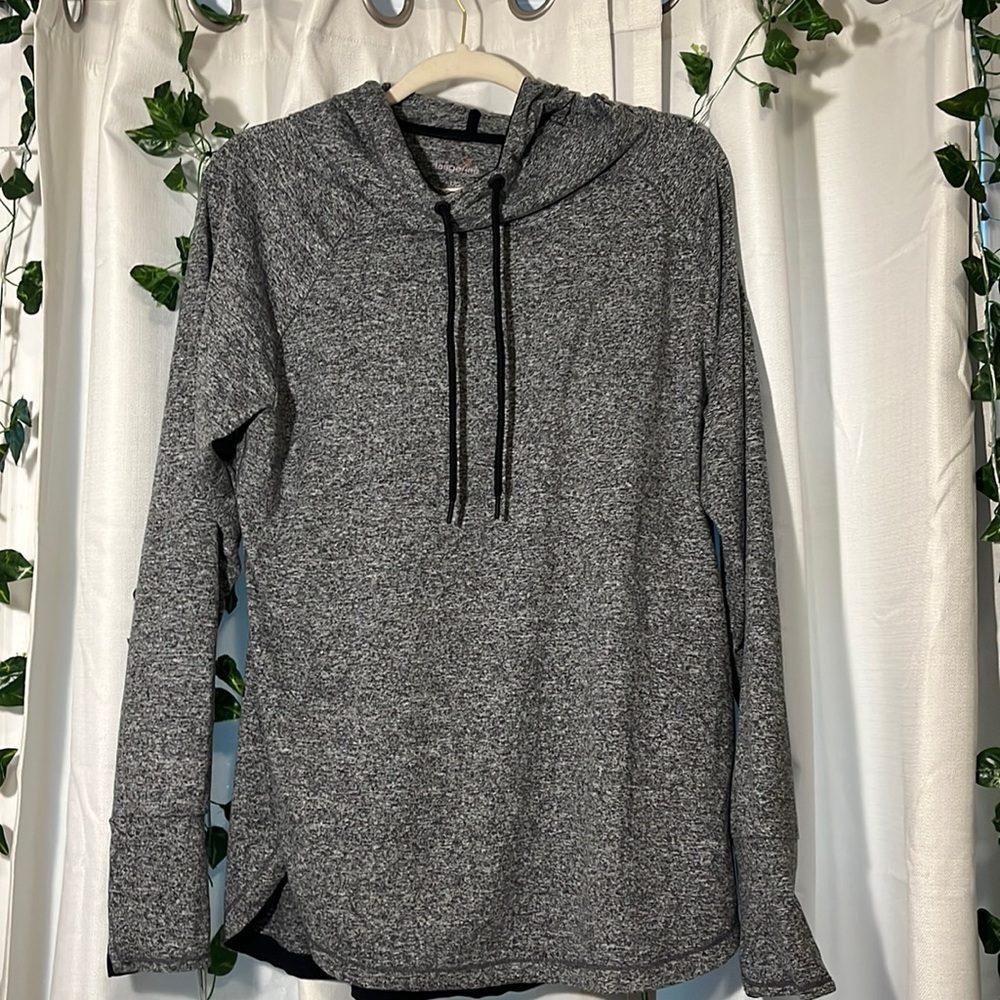 Heather Gray Serene Tangerine Brand Athletic Long Sleeve